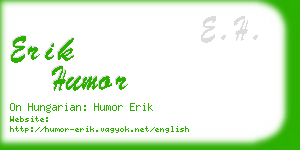 erik humor business card